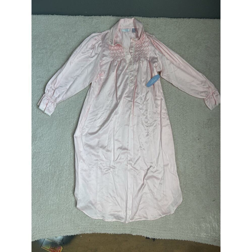 Erica Taylor Nightgown Small Long Sleeved Pink Gown Grandma Chic Vintage NWT